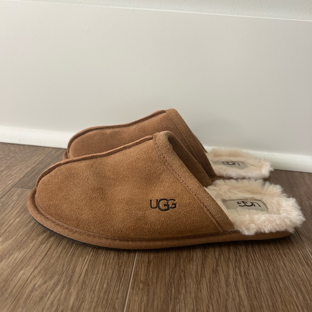 UGG Pearle Scuff Chestnut Suede Slippers